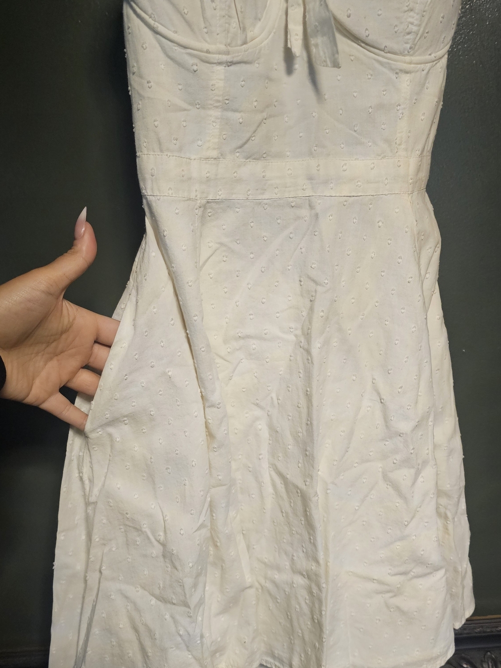 White Eyelet Spaghetti Strap Sundress- Jessica Simpson - Picture 3 of 4